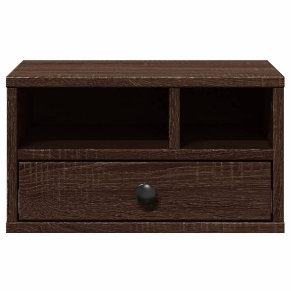 Стойка за принтер, кафяв дъб, 40x32x22,5 см, инженерно дърво