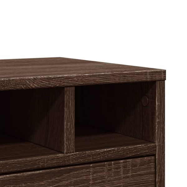 Стойка за принтер, кафяв дъб, 40x32x22,5 см, инженерно дърво