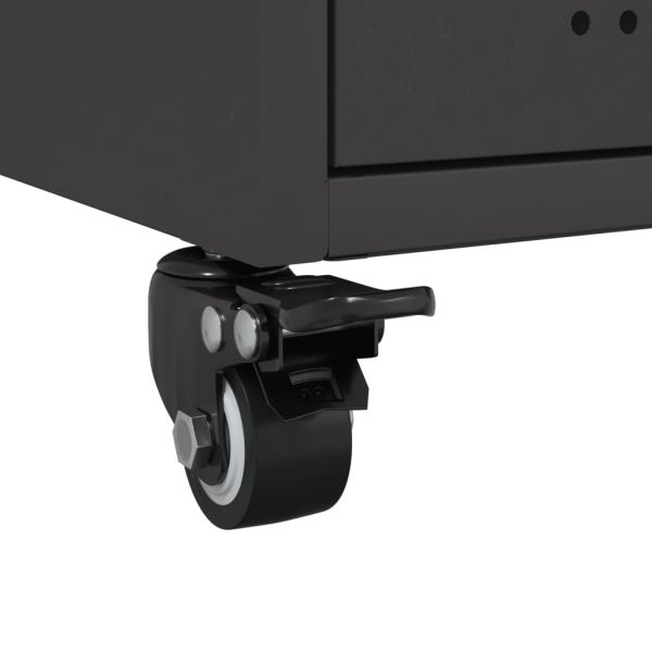 Бюфет, черен, 36x39x72 см, стомана