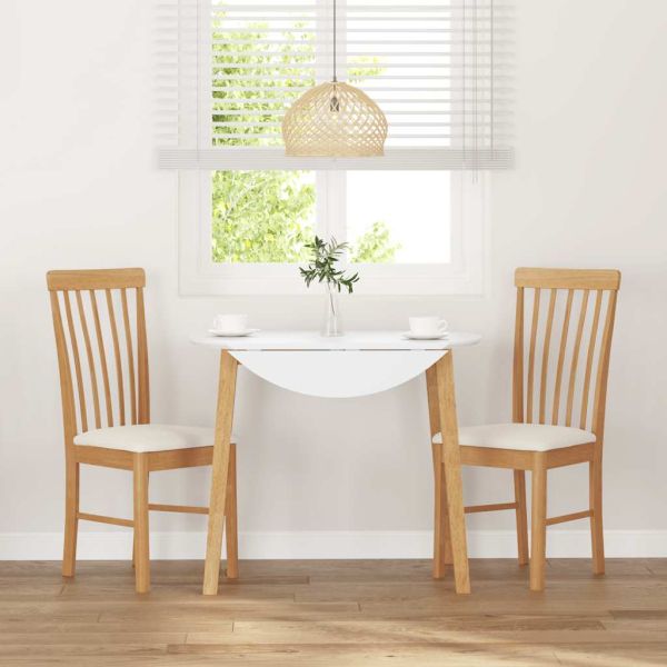 Трапезни столове с възглавници 2 бр масивна дървесина гума