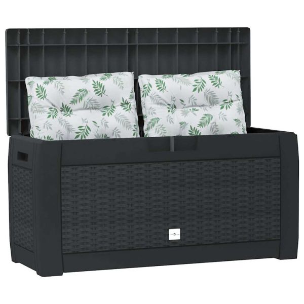 Градински сандък за съхранение антрацит 119x48x60 см PP