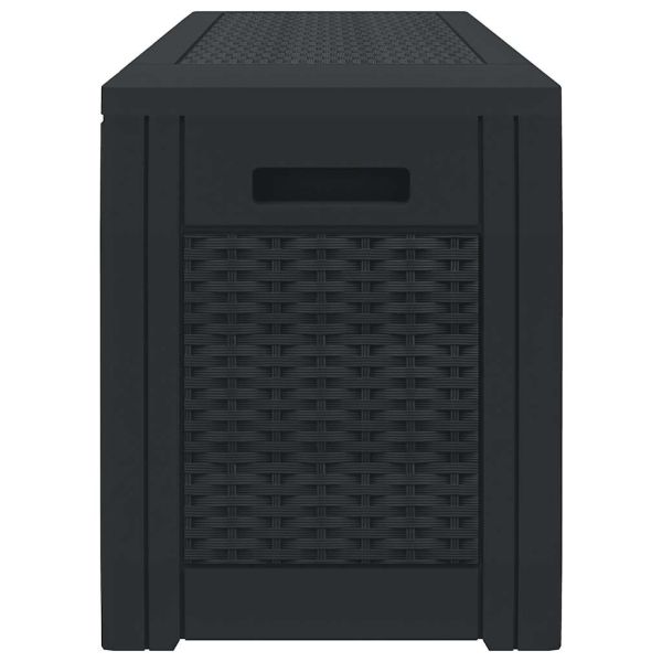 Градински сандък за съхранение антрацит 119x48x60 см PP