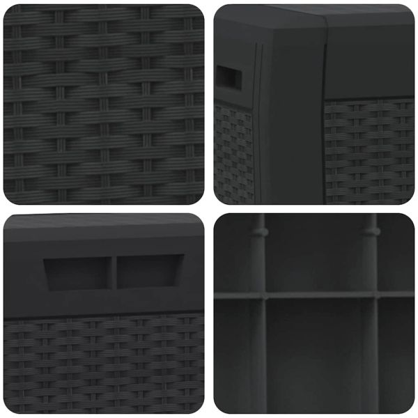 Градински сандък за съхранение антрацит 119x48x60 см PP