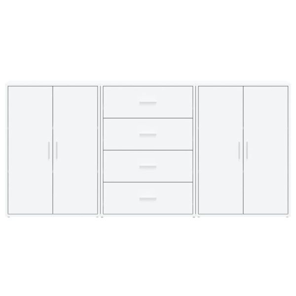 Сайдборди, 3 бр, бели, 60x31x84 см, инженерно дърво