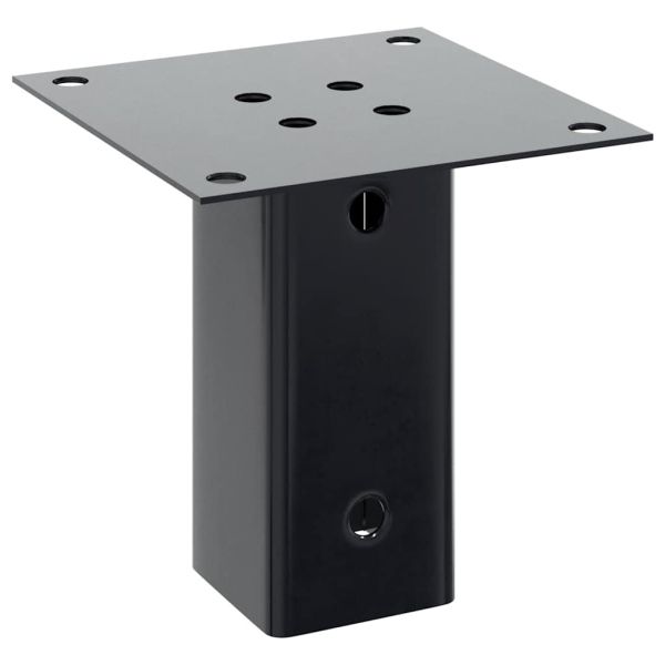 Основи за стълбове квадрат 4 бр прахово боядисана стомана