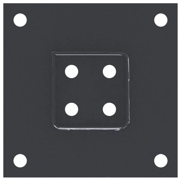 Основи за стълбове квадрат 4 бр прахово боядисана стомана