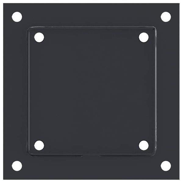 Основи за стълбове квадрат 12 бр прахово боядисана стомана