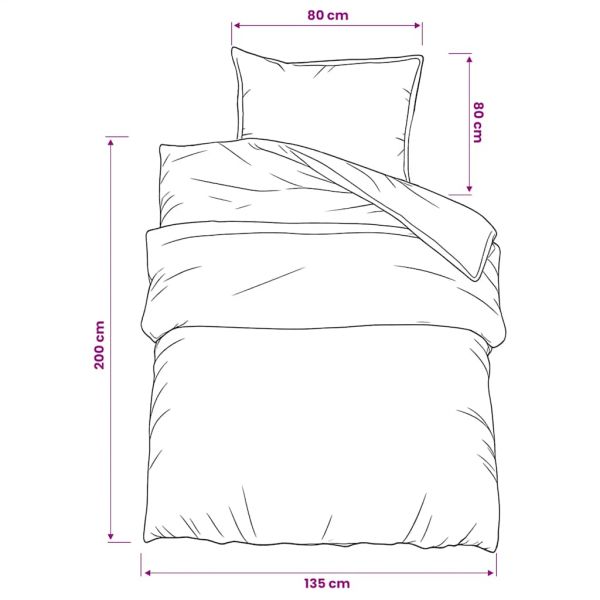 Комплект спално бельо, розово, 135x200 см, памук