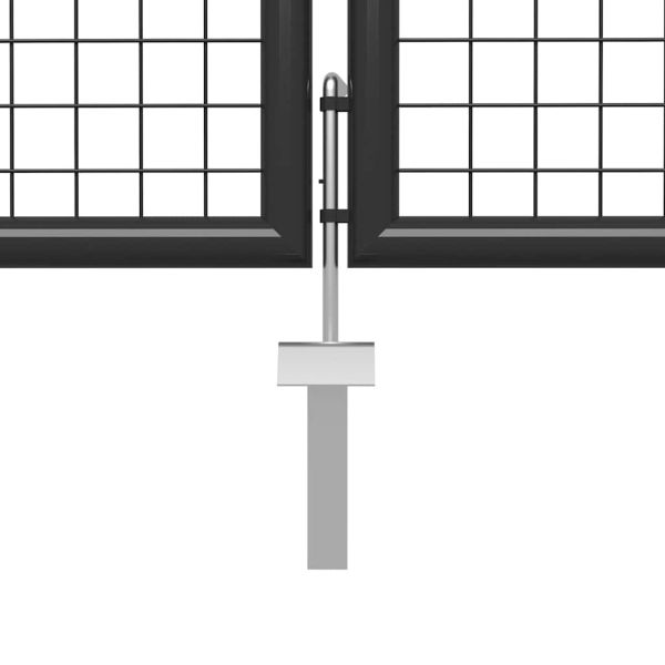 Градинска порта от стомана 350x150 см, антрацит