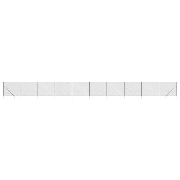 Плетена оградна мрежа с шипове, антрацит, 1,8x25 м