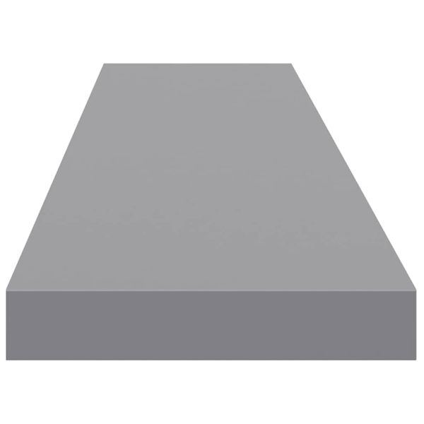 Окачени стенни рафтове, 4 бр, сиви, 120x23,5x3,8 см, МДФ