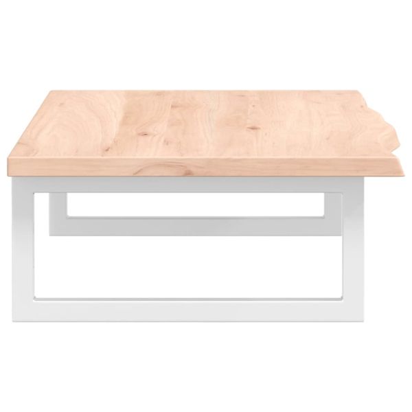 Стенен рафт за мивка, стомана и масивно дърво дъб