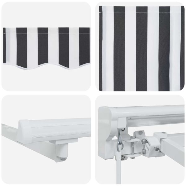 Рамка за сенник Антрацит и бяло 400 x 200 cm