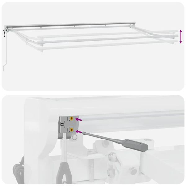 Рамка за сенник Антрацит и бяло 400 x 200 cm