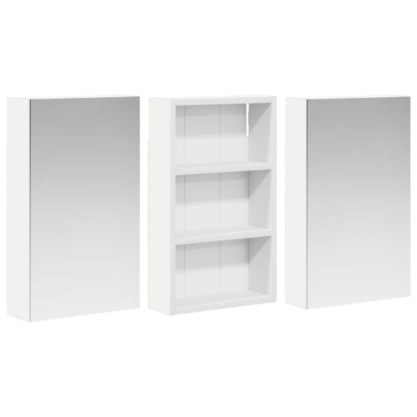 Комплект шкафове за баня с рафт с врата 3 pcs 90 x 10,5 x 50 см