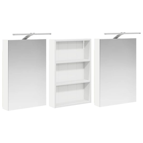 Комплект шкафове за баня с рафт 3 pcs 120 x 10,5 x 60,5 см