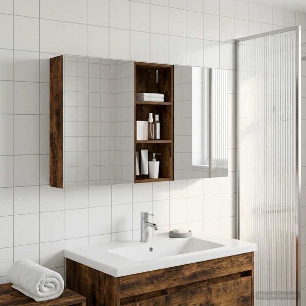 Комплект шкафове за баня с рафт 3 pcs 130 x 14,5 x 70 см