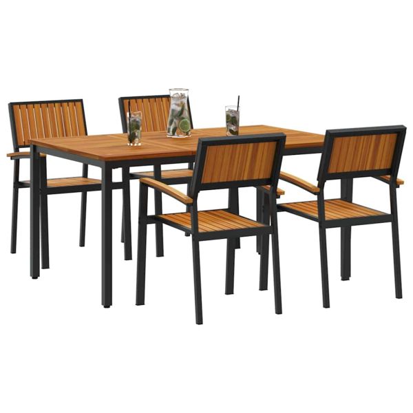 Комплект за хранене в градината 5 pcs Черно