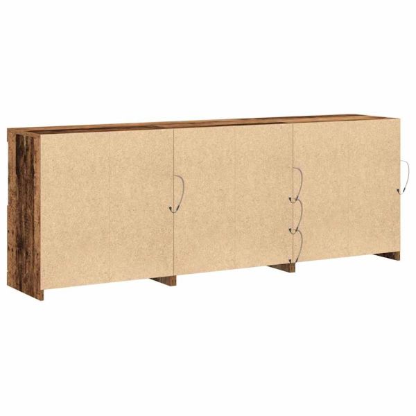LED конзолна маса Старо дърво 181,5 x 37 x 67 см