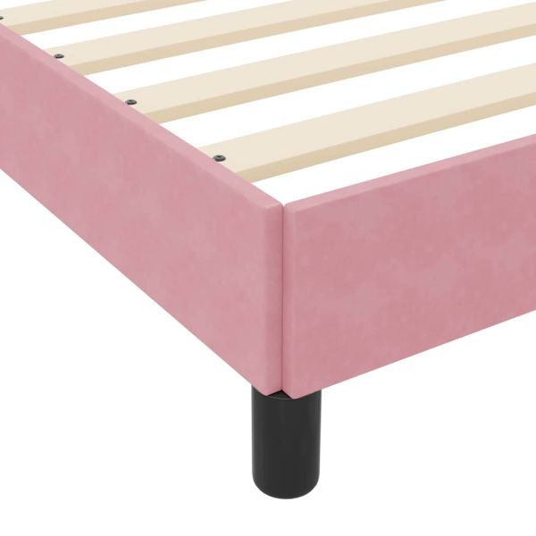 Легло с пружинирана основа с матрак Розово 80 x 210 cm текстил