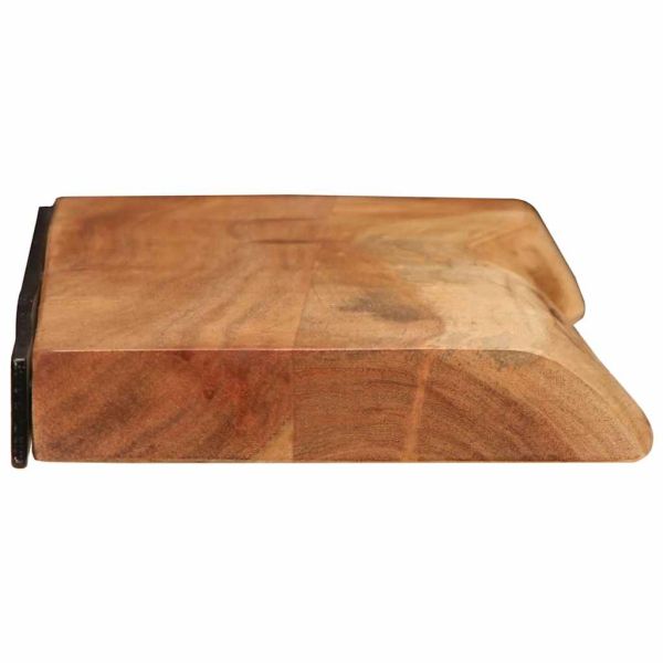 Стенни рафтове, 2 бр, 80x20x3,5 см, акациево дърво масив