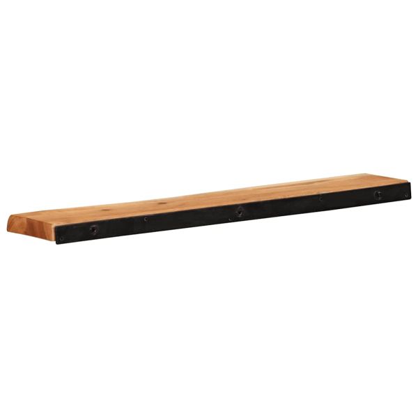 Стенни рафтове, 2 бр, 80x20x3,5 см, акациево дърво масив