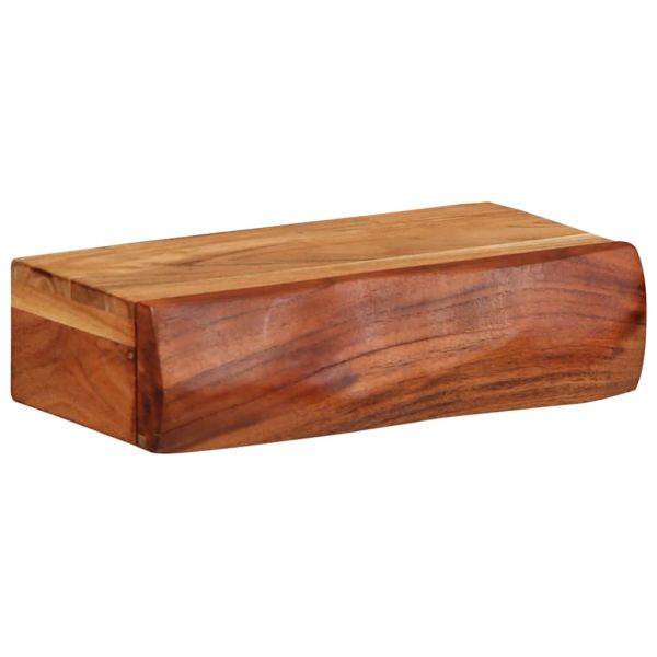 Стенни рафтове, 2 бр, 30x17x8 см, акациево дърво масив