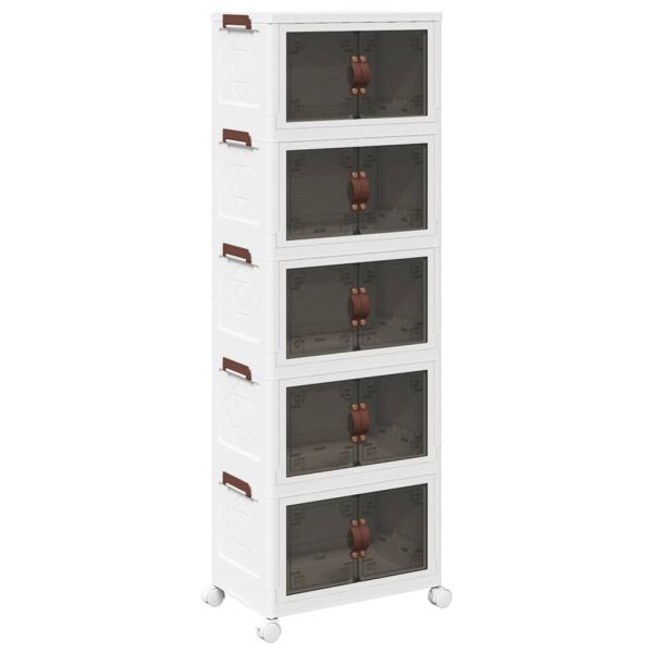 Кутия за съхранение с колела на 5 нива 28 L 48,5x29,5x139 cm