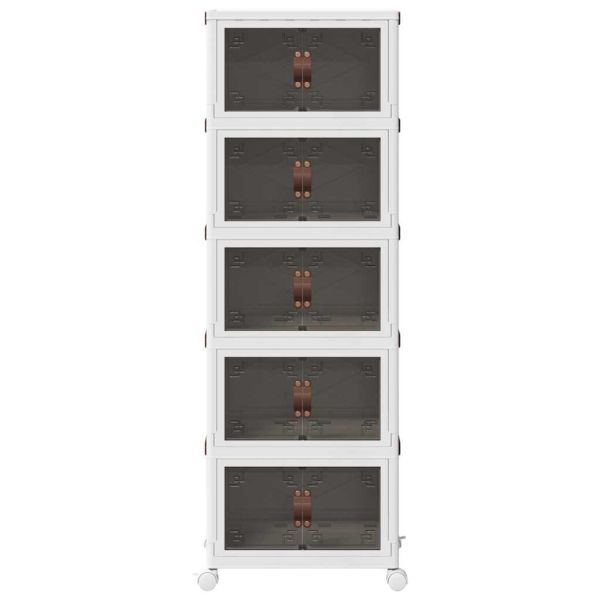 Кутия за съхранение с колела на 5 нива 28 L 48,5x29,5x139 cm