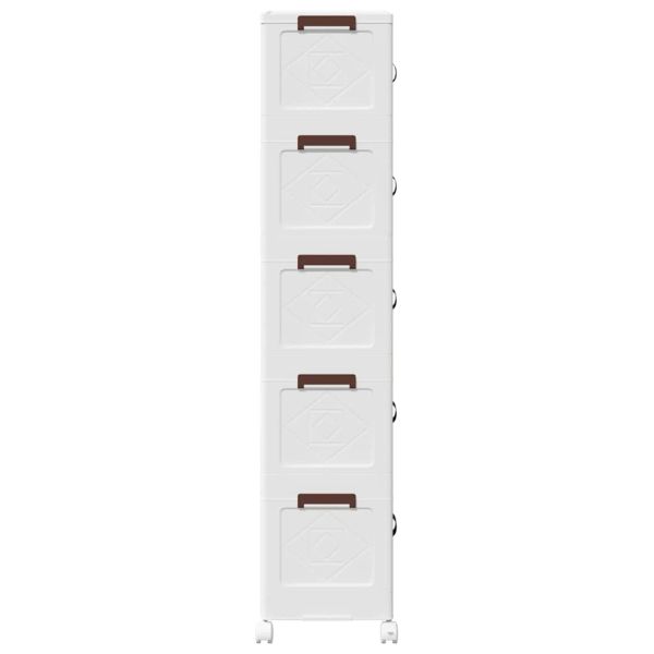 Кутия за съхранение с колела на 5 нива 28 L 48,5x29,5x139 cm