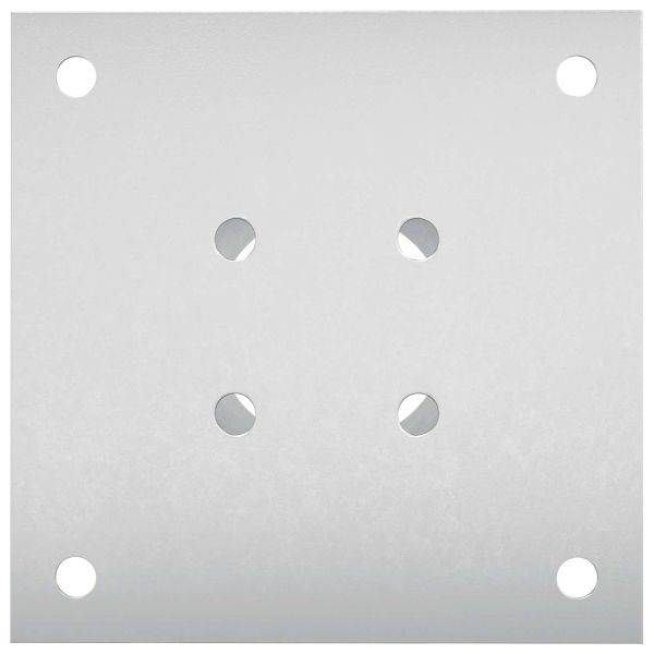 Кръгъл наземен анкер 4 pcs Сребристо 15 x 15 x 15 см Метал