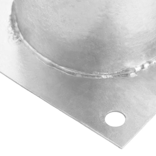 Кръгъл наземен анкер 4 pcs Сребристо 15 x 15 x 15 см Метал