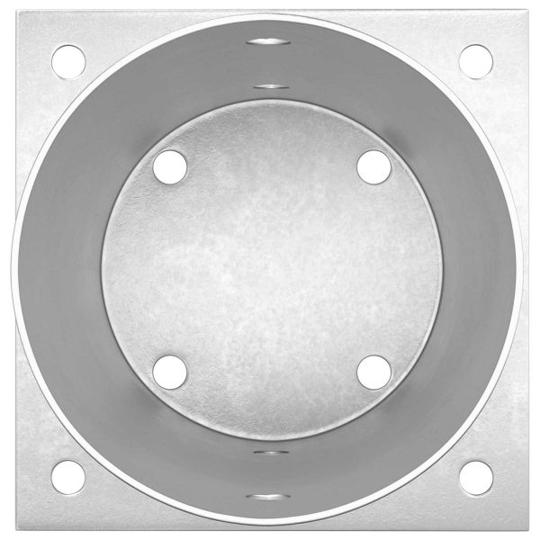 Кръгъл наземен анкер 4 pcs Сребристо 15 x 15 x 15 см Метал