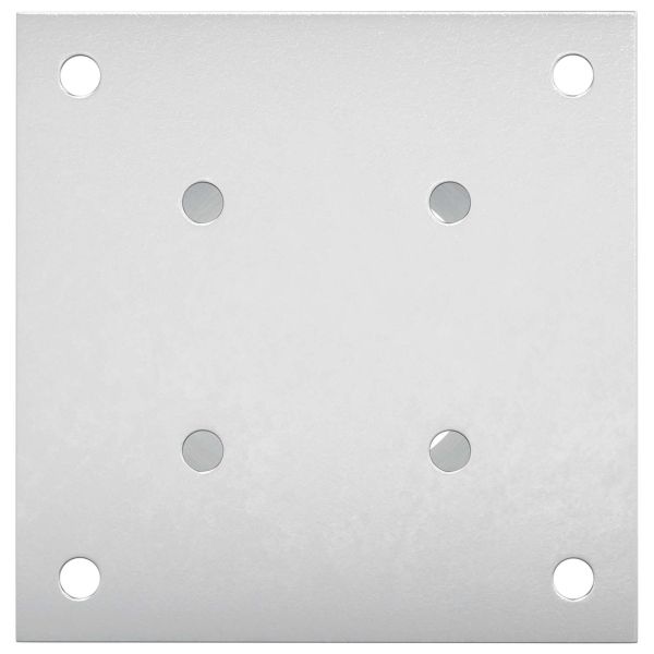 Кръгъл наземен анкер 4 pcs Сребристо 15 x 15 x 15 см Метал