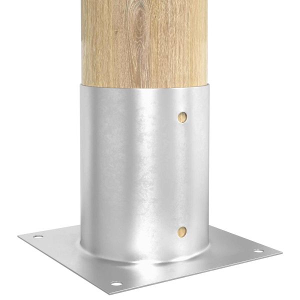 Кръгъл наземен анкер 4 pcs Сребристо 18 x 18 x 15 см Метал