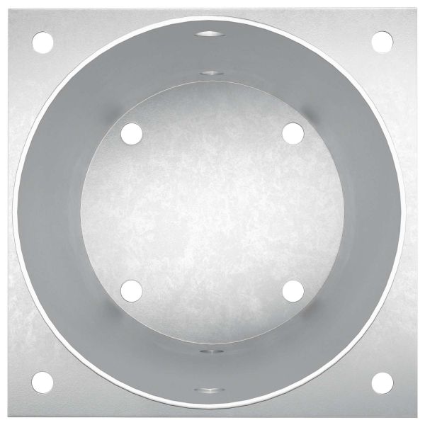 Кръгъл наземен анкер 4 pcs Сребристо 18 x 18 x 15 см Метал