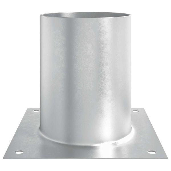 Кръгъл наземен анкер 4 pcs Сребристо 18 x 18 x 15 см Метал