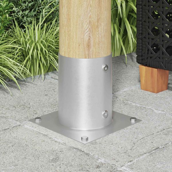 Кръгъл наземен анкер 12 pcs Сребристо 18 x 18 x 15 см Метал