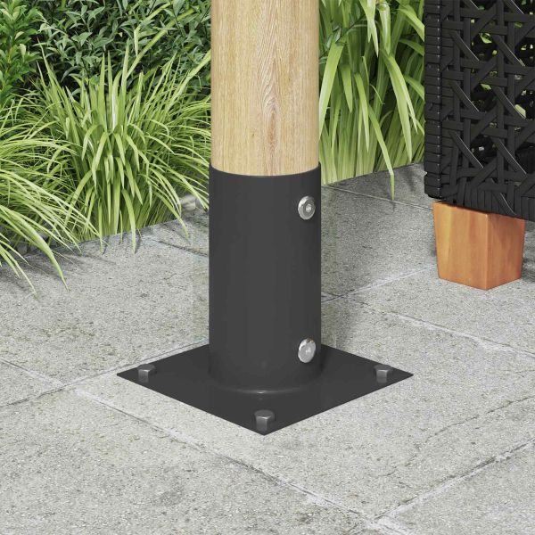 Кръгъл наземен анкер 4 pcs Антрацит 15 x 15 x 15 см Метал