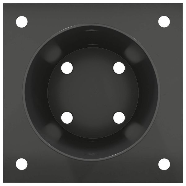 Кръгъл наземен анкер 4 pcs Антрацит 15 x 15 x 15 см Метал