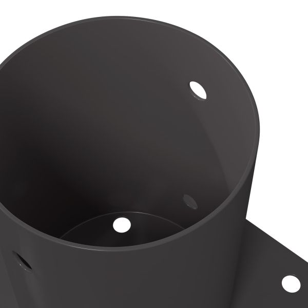 Кръгъл наземен анкер 4 pcs Антрацит 15 x 15 x 15 см Метал