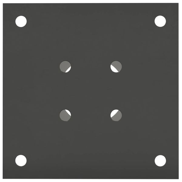 Кръгъл наземен анкер 12 pcs Антрацит 15 x 15 x 15 см Метал