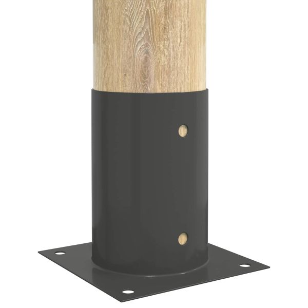 Кръгъл наземен анкер 12 pcs Антрацит 15 x 15 x 15 см Метал