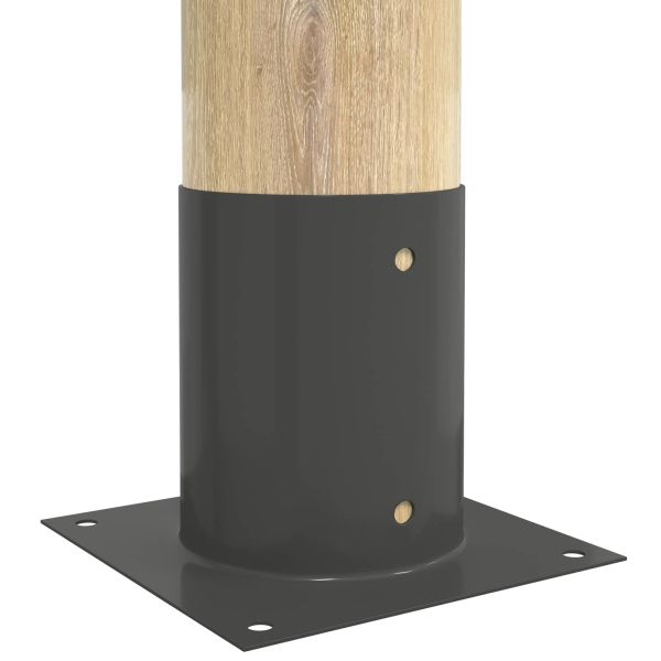 Кръгъл наземен анкер 12 pcs Антрацит 18 x 18 x 15 см Метал