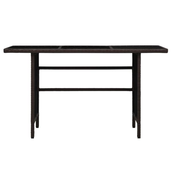 Градински комплект с възглавници, 3 части, кафяв полиратан