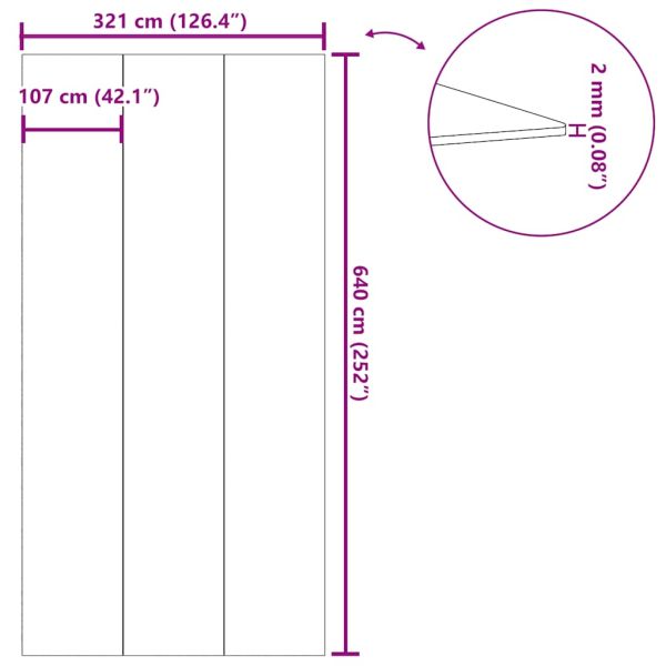 Подложка за басейни светлосива 640x321см полиестерен геотекстил