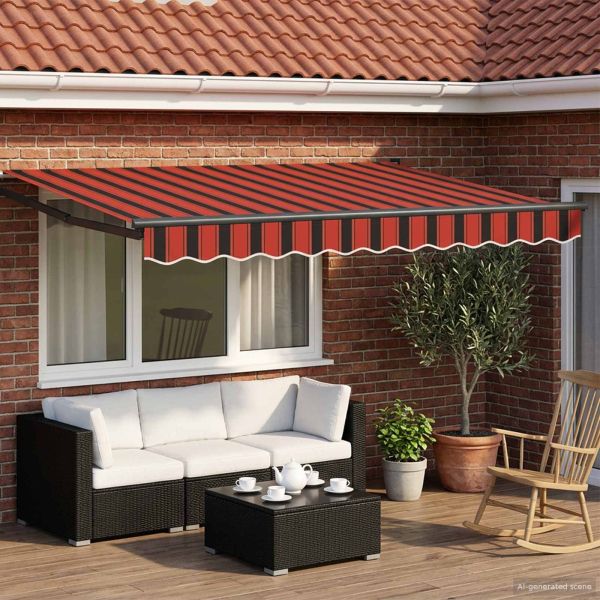 Ръчен изтеглящ сенник с LED светлини 3 x 2,5 m