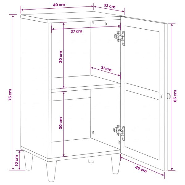 Служебен шкаф Светлокафяво 33.5 x 40 x 75 см