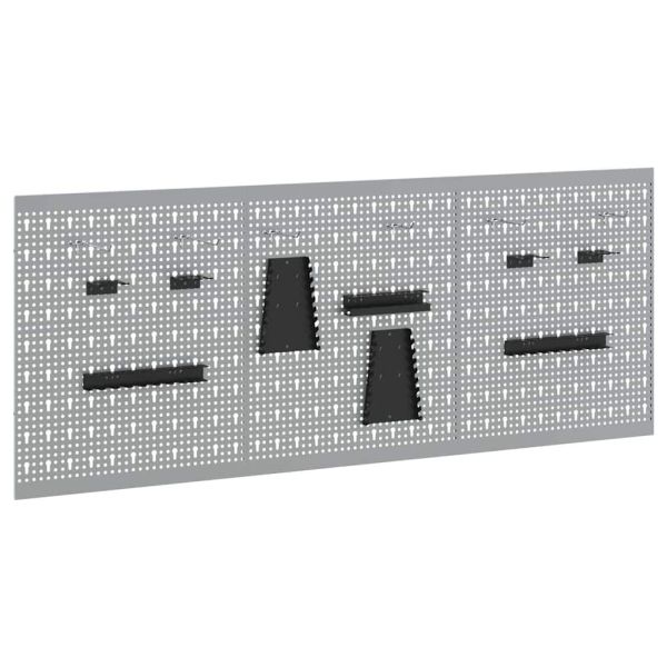 Панел за инструменти 3 pcs Сив 150 x 1 x 60 см