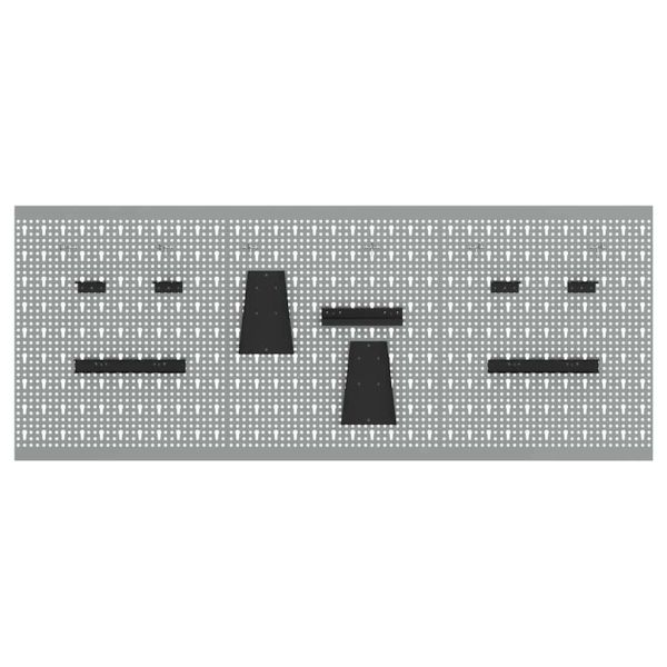 Панел за инструменти 3 pcs Сив 150 x 1 x 60 см